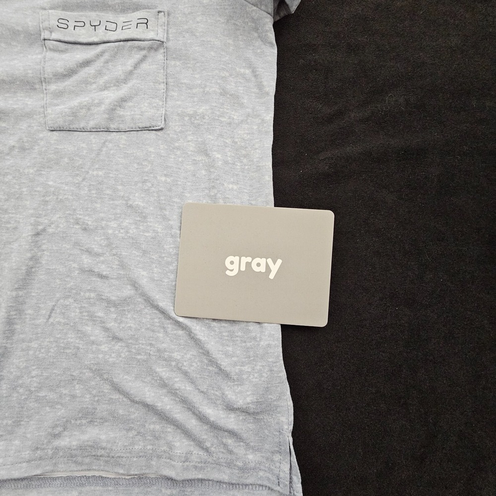 Spyder Gray Short Sleeve Button Up Pajama Top Women's L - Picture 7 of 10